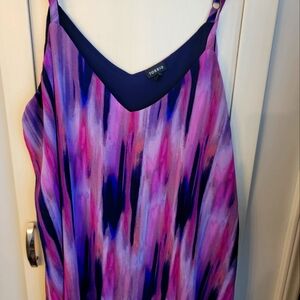 TORRID size 2 purple lined tank with adjustable straps